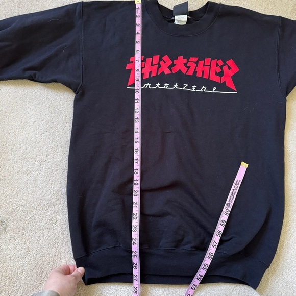Thrasher Magazine Sweatshirt Godzilla Logo Crewneck Black Small - Picture 9 of 9